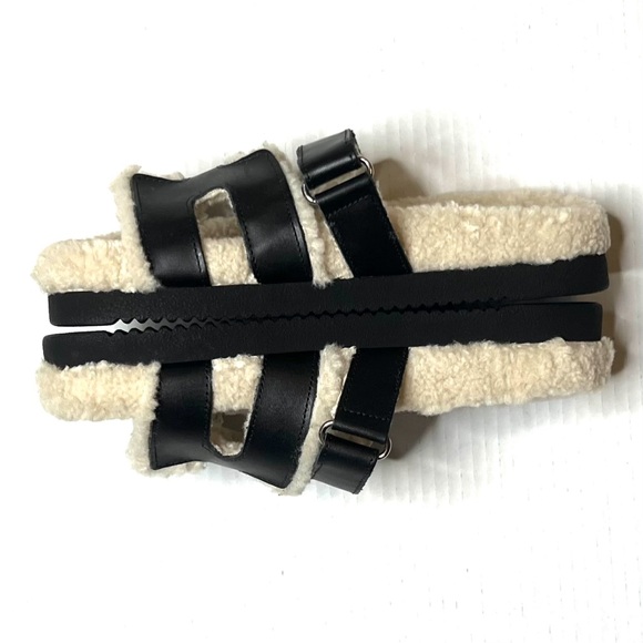 NEW Steve Madden Faux Fur Leather Slides - Picture 11 of 14